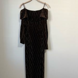Vintage brown velvet dress